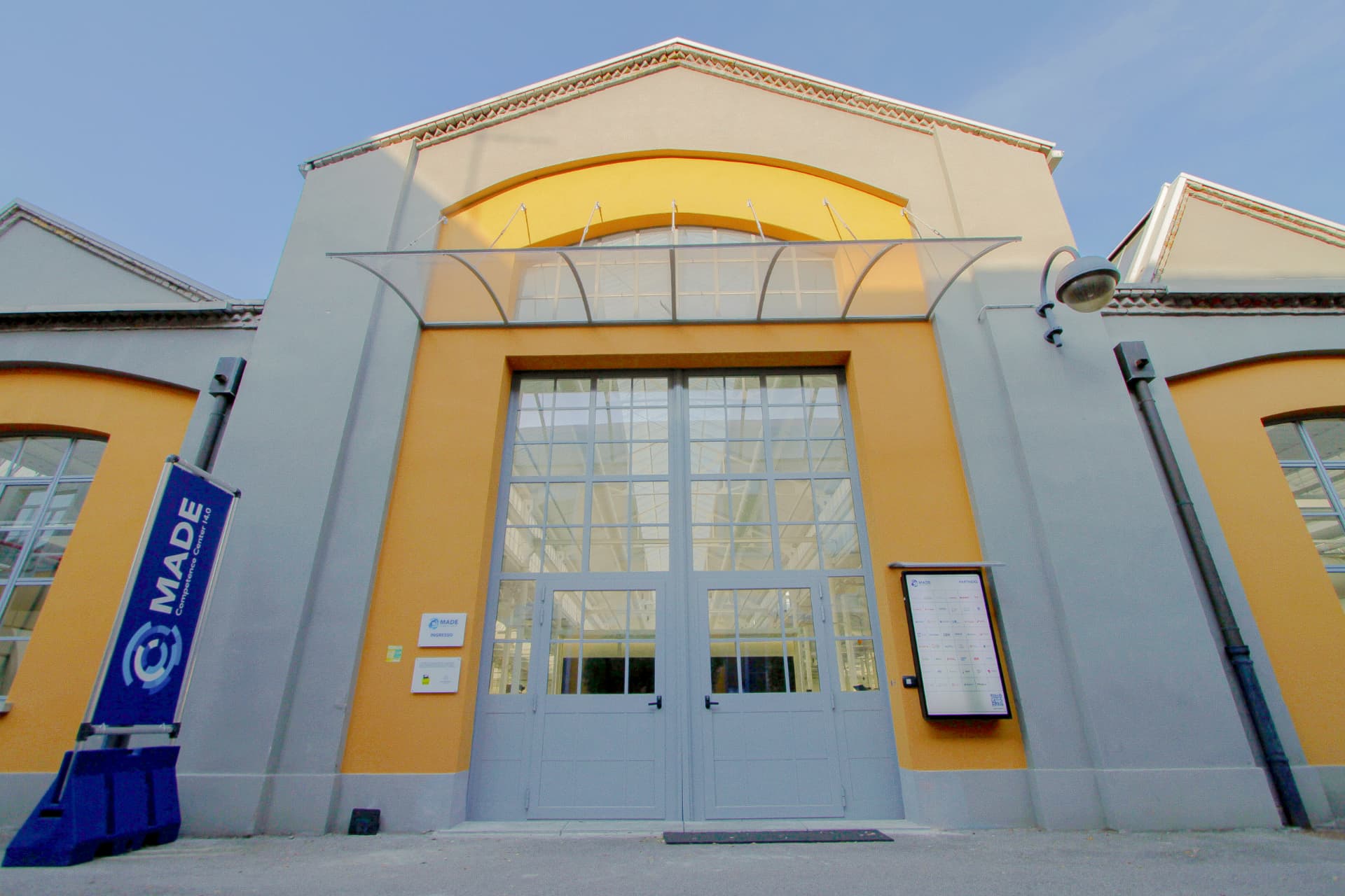 Ingresso del MADE Competence Center nel Campus Bovisa del Politecnico di Milano